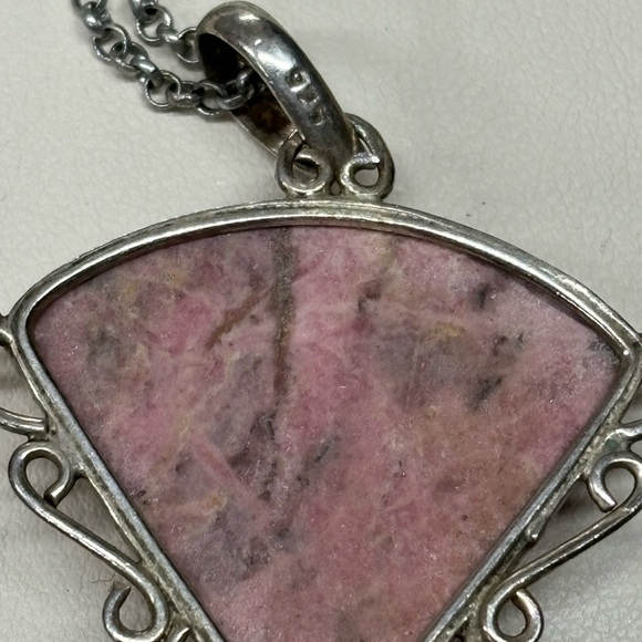 925 Rhodonite necklace - Picture 4 of 5